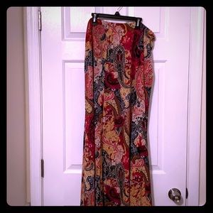 Pink paisley maxi skirt